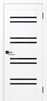Дверное полотно "Герда", 700*2000*40мм остекленное, ПВХ - "Эмалит белый" Принцип