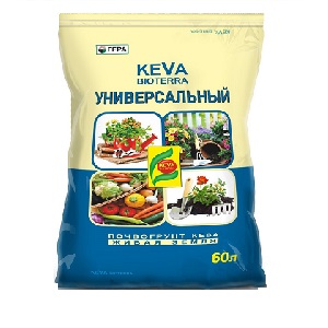 Почвогрунт KEVA BIOTERRA универсальный 60л (с биогумусом) 