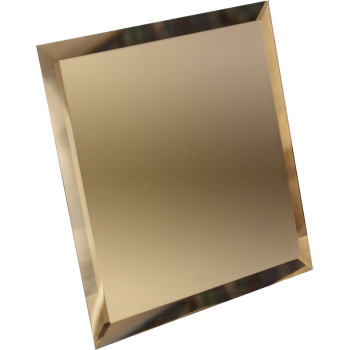 Плитка зеркальная  настенная квадратная "ДСТ" 200*200мм, с фацетом, бронзовая