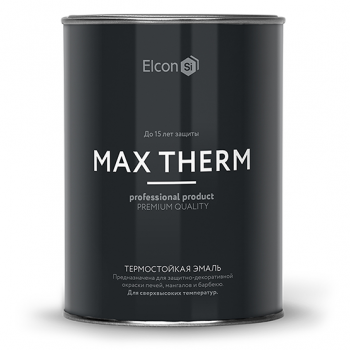 Эмаль термостойкая черная "Elcon", 0,8кг