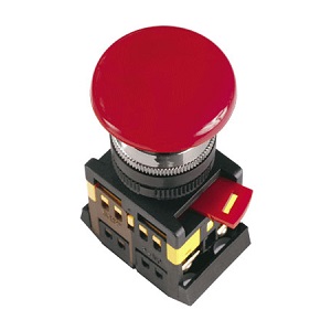 Кнопка AEAL22 "грибок" с фиксацией красный, d22мм 240В 1з+1р "ИЭК"