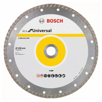 Диск "Bosch" отрезной алмазный 230*22,2мм "Eco Universal Turbo" сухая резка