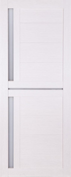 Дверное полотно  "Лайт 1", 600*2000*35мм остекленное экошпон - "Лиственница белая" Принцип