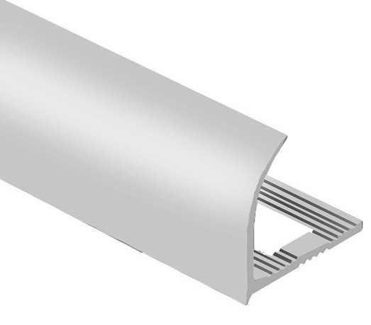 Профиль алюминиевый для плитки внешний Эконом 10мм*2,7м, "Матовое серебро"
