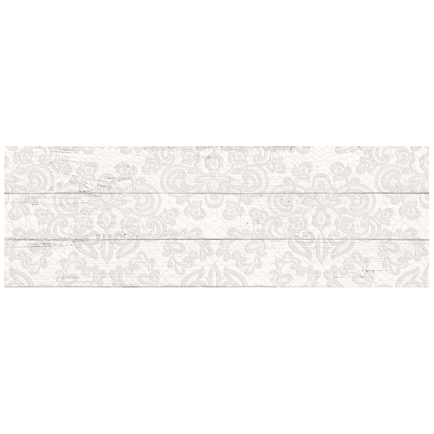 Декор керамический настенный &quot;Шебби Шик&quot; 200*600мм, глянцевый, белый