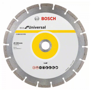 Диск "Bosch" отрезной алмазный 230*22,2мм "Eco Universal" сухая резка