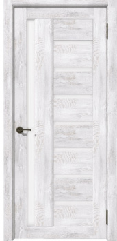 Дверное полотно Рада Вертикаль", 600*2000*38мм, остекленное/матовое, ПВХ, "Ель Альпийская"Дубрава Сибирь
