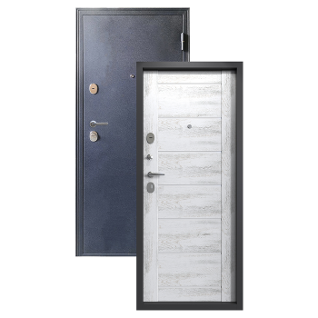 Дверь входная"Родина Царга",960*2050*103мм,правая,металл -"Синий сатин",МДФ "Ель альпийская"