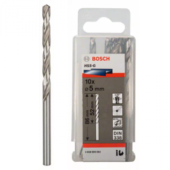 Сверло "Bosch" по металлу HSS-G 5*52*86мм
