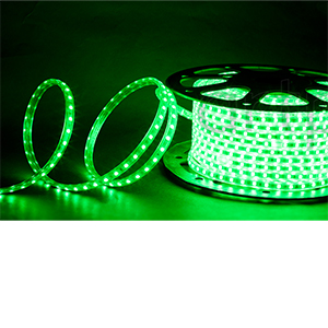 Лента светодиодная "DEKO" SMD5050, 220В, 60LED, 14,4Вт/м, IP67, цвет свечения: зелёный, силикон