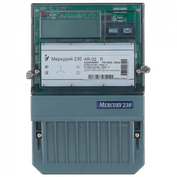Счётчик электрической энергии "Меркурий" 230 AR-02R ЖК 220/380В 10-100А 3ф, для учета активно-реактивной энергии