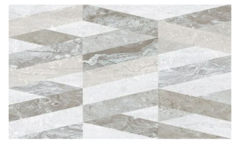 Декор керамический настенный &quot;Милано Линии&quot; 500*300мм, глянцевый, серый