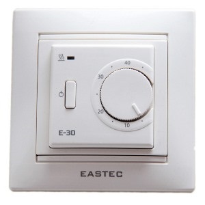Терморегулятор &quot;Eastec&quot; E30 белый 3,5кВт скрытой установки механический, 82*82*40мм