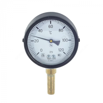 Термометр биметаллический D100 L100мм радиальный 0+120гр