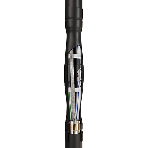 Муфта кабельная соединительная 4ПСТ-1(150-240) Сб &quot;КВТ&quot; в комплекте с соединителями, на напряжение: 1кВ; тип изоляции: пластмассовая
