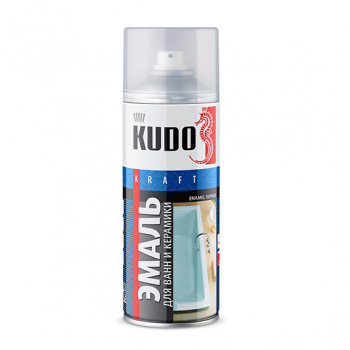 Эмаль аэрозольная белая для ванн "KUDO", 520мл