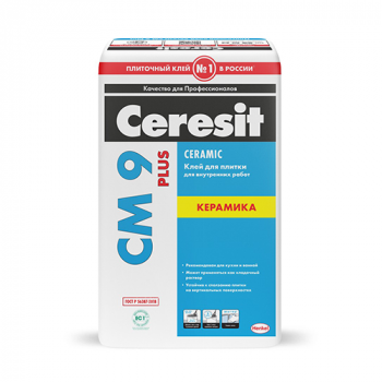 Клей для плитки Ceresit CМ 9 Plus серый (класс C0 T) 25кг