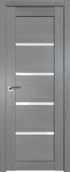 Дверное полотно  "2.09 XN", 600*2000*36мм, остекленное, Графит экошпон -"Грувд серый" Profildoors