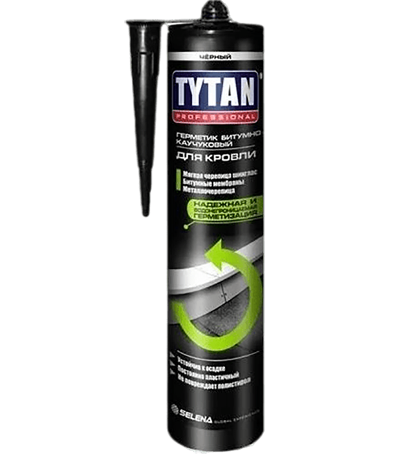 Герметик битумно-каучуковый для кровли черный &quot;Tytan Professional&quot;, 310мл