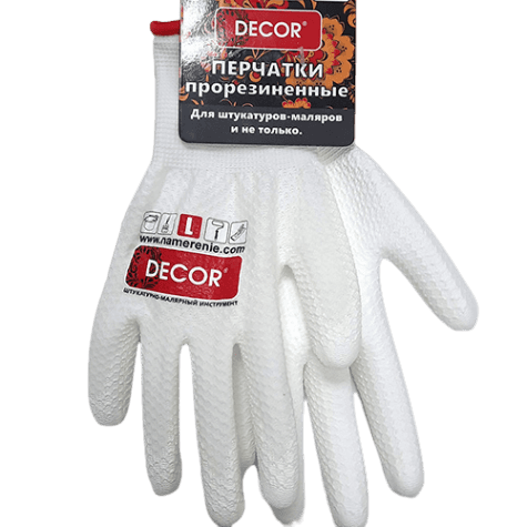 Перчатки Decor premium прорезиненные XL