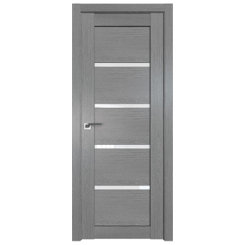 Дверное полотно  "2.09 XN", 700*2000*36мм, остекленное, Графит экошпон -"Грувд серый" Profildoors