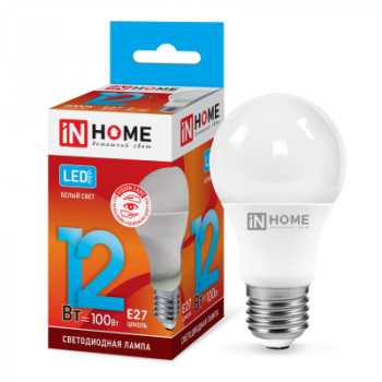 Лампа светодиодная A60 12Вт "LED-VC" Е27 220В 4000К 1140Лм IN HOME