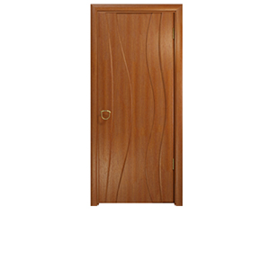 Дверное полотно  "Корса" 600*2000*38мм, глухое, шпон -"Красное дерево", Арт-Деко