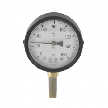 Термометр биметаллический D100 L100мм радиальный 0+160гр