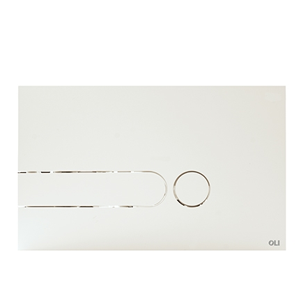 Кнопка &quot;I-Plate&quot; двойная механическая для инсталляций Oli 120 Eco Sanitarblock,74,80,Plus, Expert Plus, Quadra Plus белая, пластик