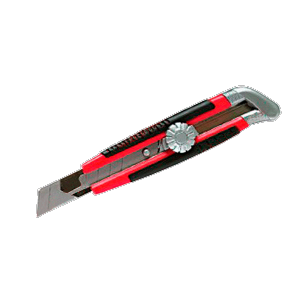 Нож "Matrix" с выдвижным лезвием 18мм, металлическая направляющая, винтовой фиксатор лезвия