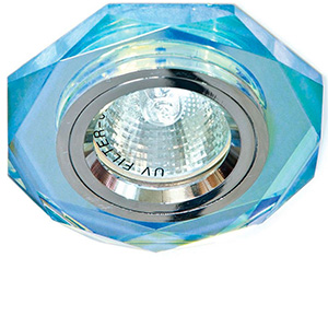 Светильник потолочный &quot;8020-2&quot; MR16 GU5,3, 50Вт, мультиколор-7, серебро (перламутр) внутренний D-75мм, внешний D-95мм