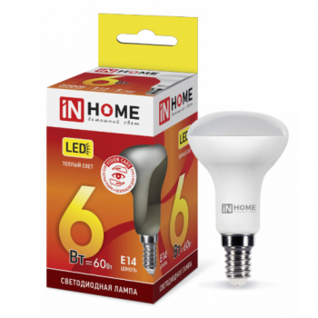 Лампа светодиодная R50 6Вт &quot;IN HOME LED-R50-VC&quot; Е14 220В 3000К 480Лм