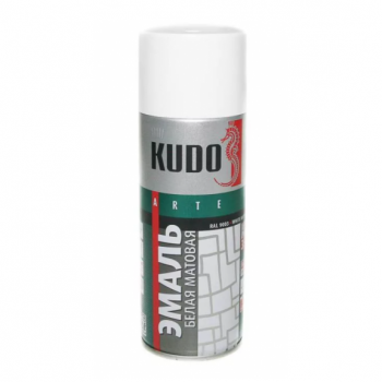 Эмаль аэрозольная матовая белая "KUDO", 520мл