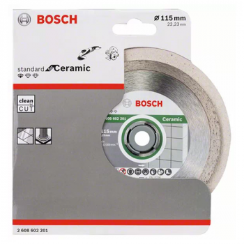 Диск "Bosch" отрезной алмазный 115*22,2*1,6мм "Standard for Ceramic" сухая резка