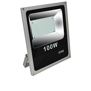 Прожектор светодиодный повышенной яркости "DEKO" 100Вт 6500К холодный белый 10000Лм 220В серый "SLIM SMD"