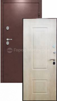 Дверь входная "Медверь 1.0",960*2050*108мм,левая,металл -"Антик медь",МДФ "Белое дерево"