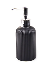 Дозатор жидкого мыла &quot;Плиссе CE1610QA-LD&quot;, черный матовый, керамика